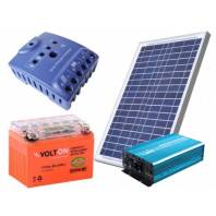 Set electroalimentare 100W pentru automatizari porti 220V cu panou solar