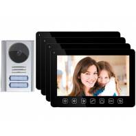 Set videointerfon 4 familii color 7 Inch